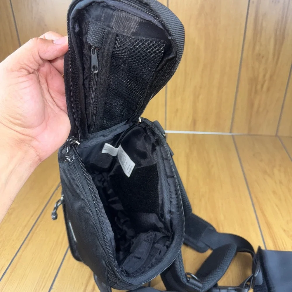 Cotton Camera Bag‎ Black Adjustable Strap Padded Compartment Organizer